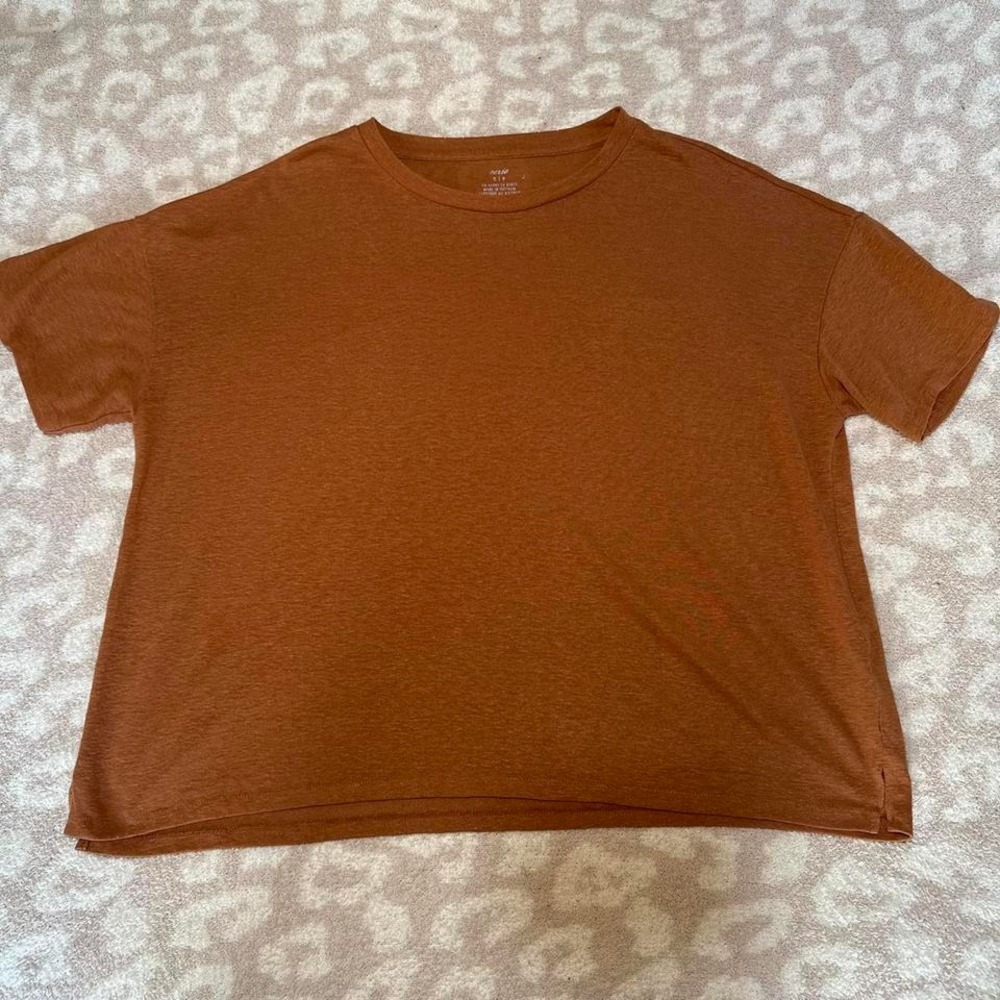 Aerie Burnt Orange Soft Crew Tee‎